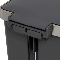 Poubelle, Pédale, 45 l, Gris
