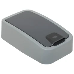 Poubelle plastique 2 ouvertures 10L, Gris