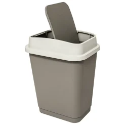 Poubelle plastique 25L, Taupe