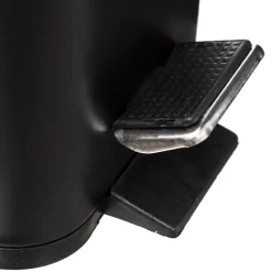 Poubelle rect soft close inox 5l, Noir
