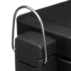 Poubelle rect soft close inox 5l, Noir