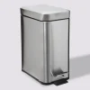 Poubelle rect soft close inox 5l