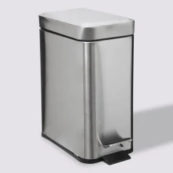 Poubelle rect soft close inox 5l
