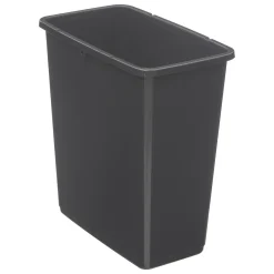 Poubelle rectangulaire à 2 ouvertures plastique 45L, Gris