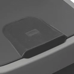 Poubelle rectangulaire à 2 ouvertures plastique 25L, Gris
