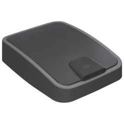 Poubelle rectangulaire à 2 ouvertures plastique 25L, Gris