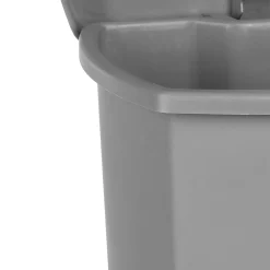 Poubelle rectangulaire à pédale plastique 42L, Gris