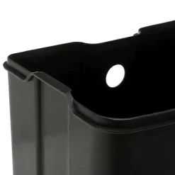 Poubelle rectangulaire à pédale métal 6L, Inox