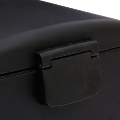 Poubelle rectangulaire à pédale métal 30L, Noir