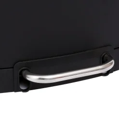 Poubelle rectangulaire à pédale métal 30L, Noir