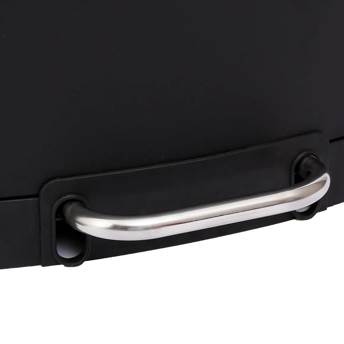 Poubelle rectangulaire à pédale métal 30L, Noir