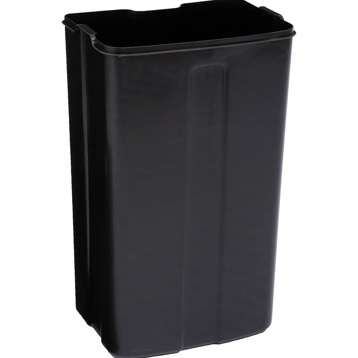 Poubelle rectangulaire à pédale métal 30L, Noir
