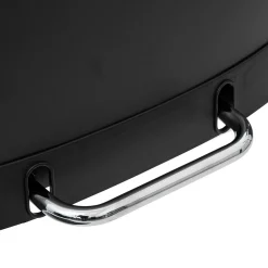 Poubelle rectangulaire à pédale métal 50L, Noir