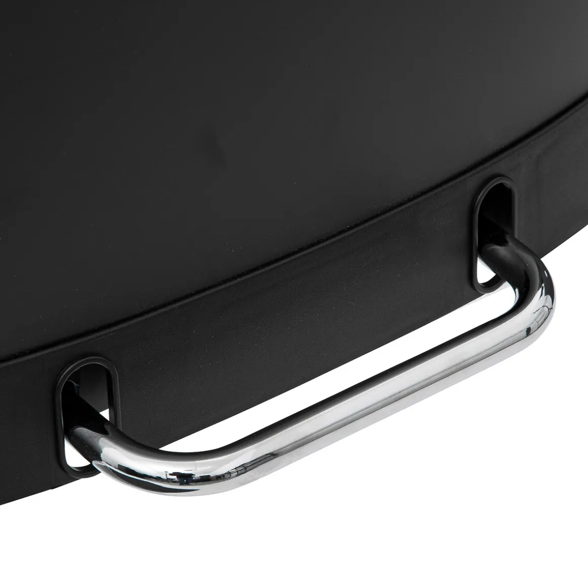 Poubelle rectangulaire à pédale métal 50L, Noir
