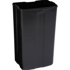 Poubelle rectangulaire à pédale métal 30L, Gris