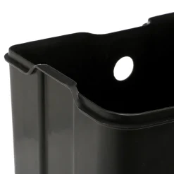 Poubelle rectangulaire à pédale métal 6L, Gris