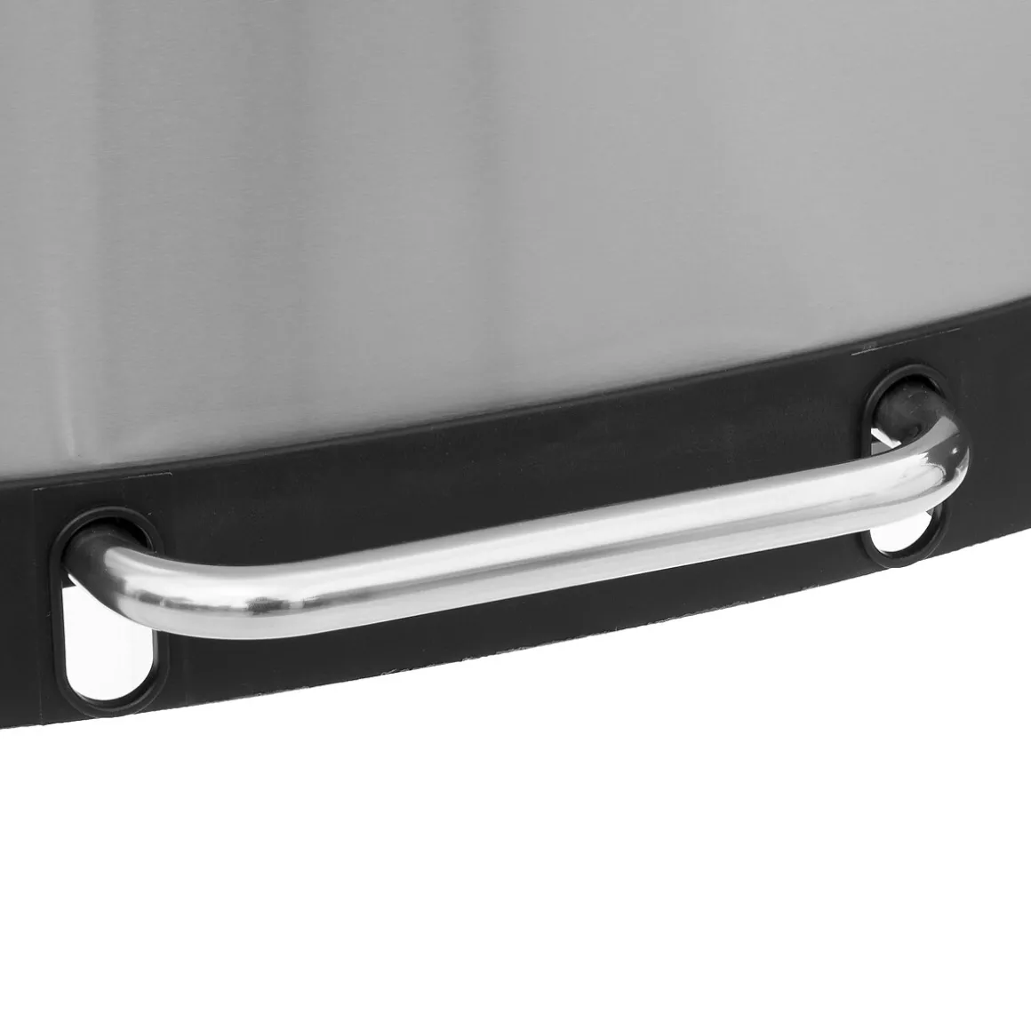 Poubelle rectangulaire à pédale métal 50L, Inox