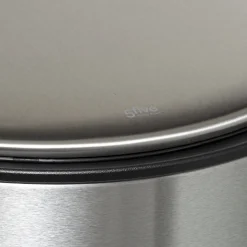 Poubelle ronde à pédale métal 30L, Inox