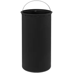 Poubelle ronde avec couvercle bambou 30L, Blanc
