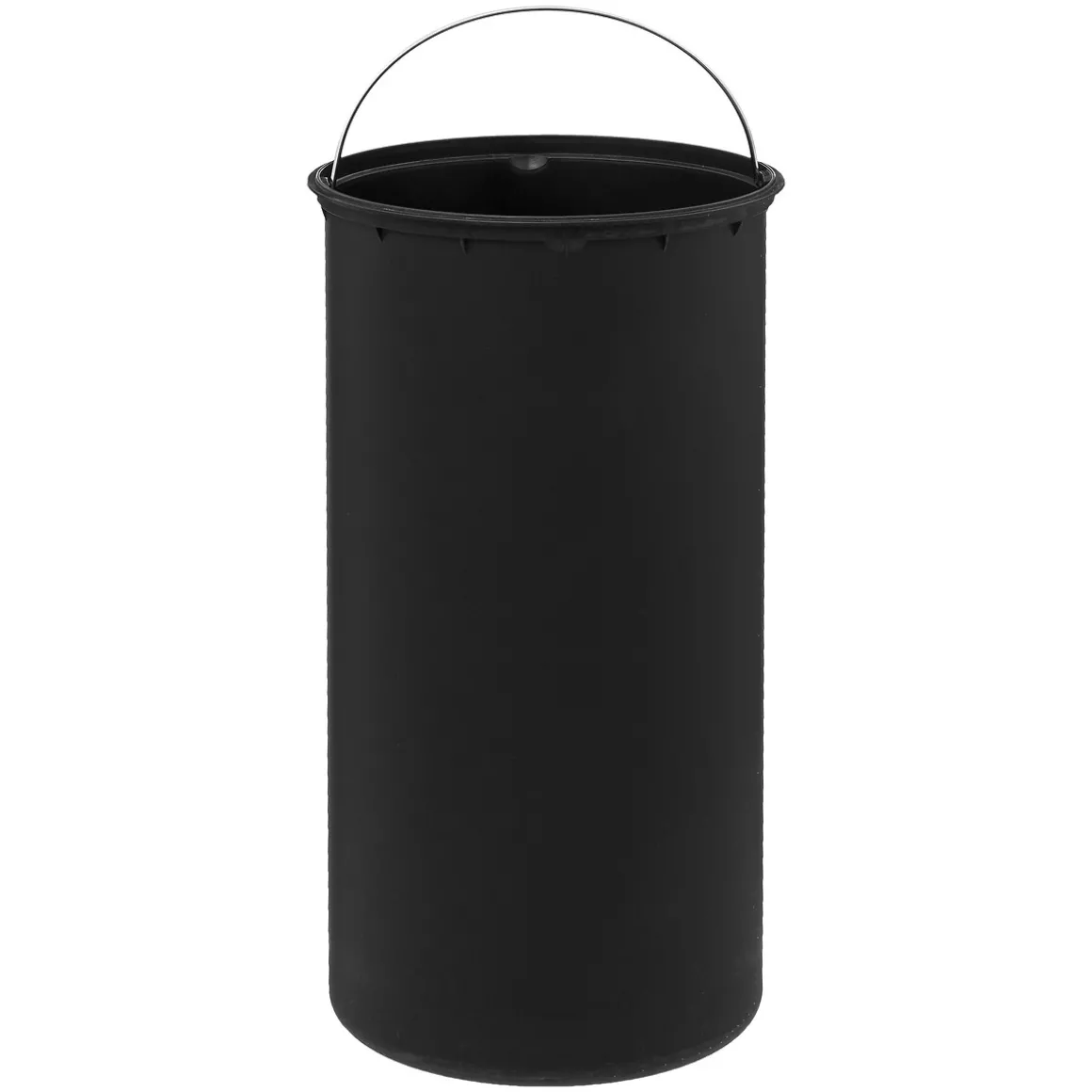 Poubelle ronde avec couvercle bambou 30L, Inox