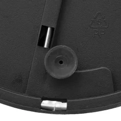 Poubelle ronde avec couvercle bambou 30L, Inox