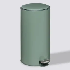 Poubelle ronde en métal 30L, Vert