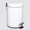 Poubelle ronde métal 3L, Blanc