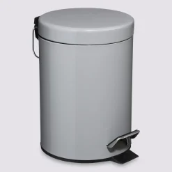 Poubelle ronde métal  3L, Gris