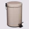 Poubelle ronde métal 3L, Taupe
