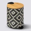 Poubelle soft close 3L, Noir et beige