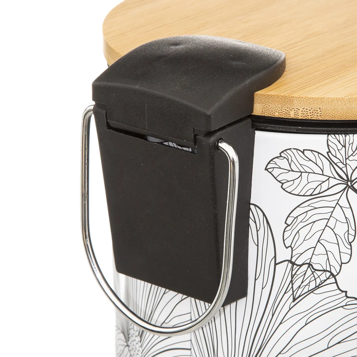 Poubelle Soft close 3L, Noir et Blanc