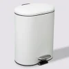 Poubelle Soft close métal 6L, Blanc
