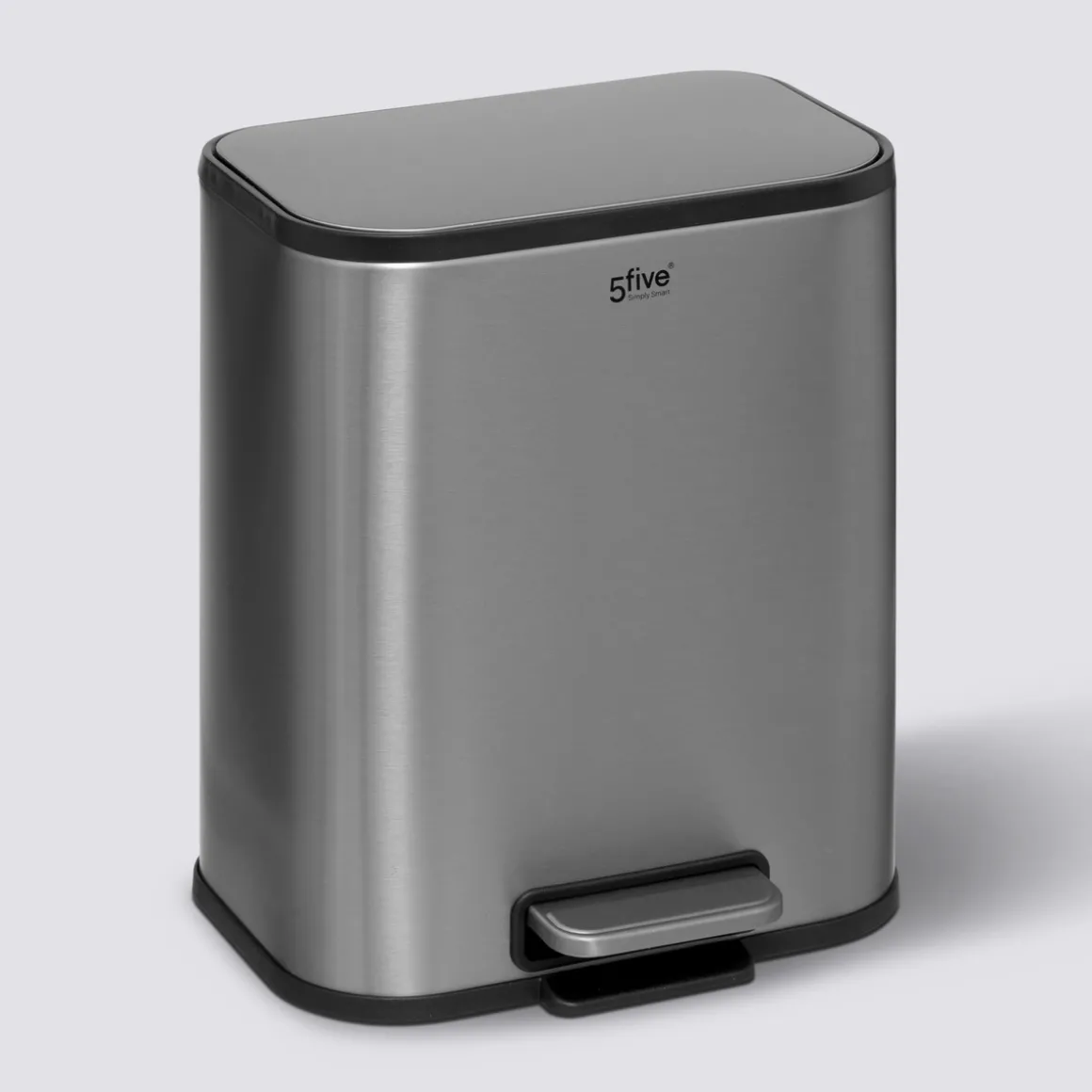 Poubelle Soft Close métal 5L, Argent