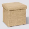 Pouf de rangement 31x31 cm, Toile de jute