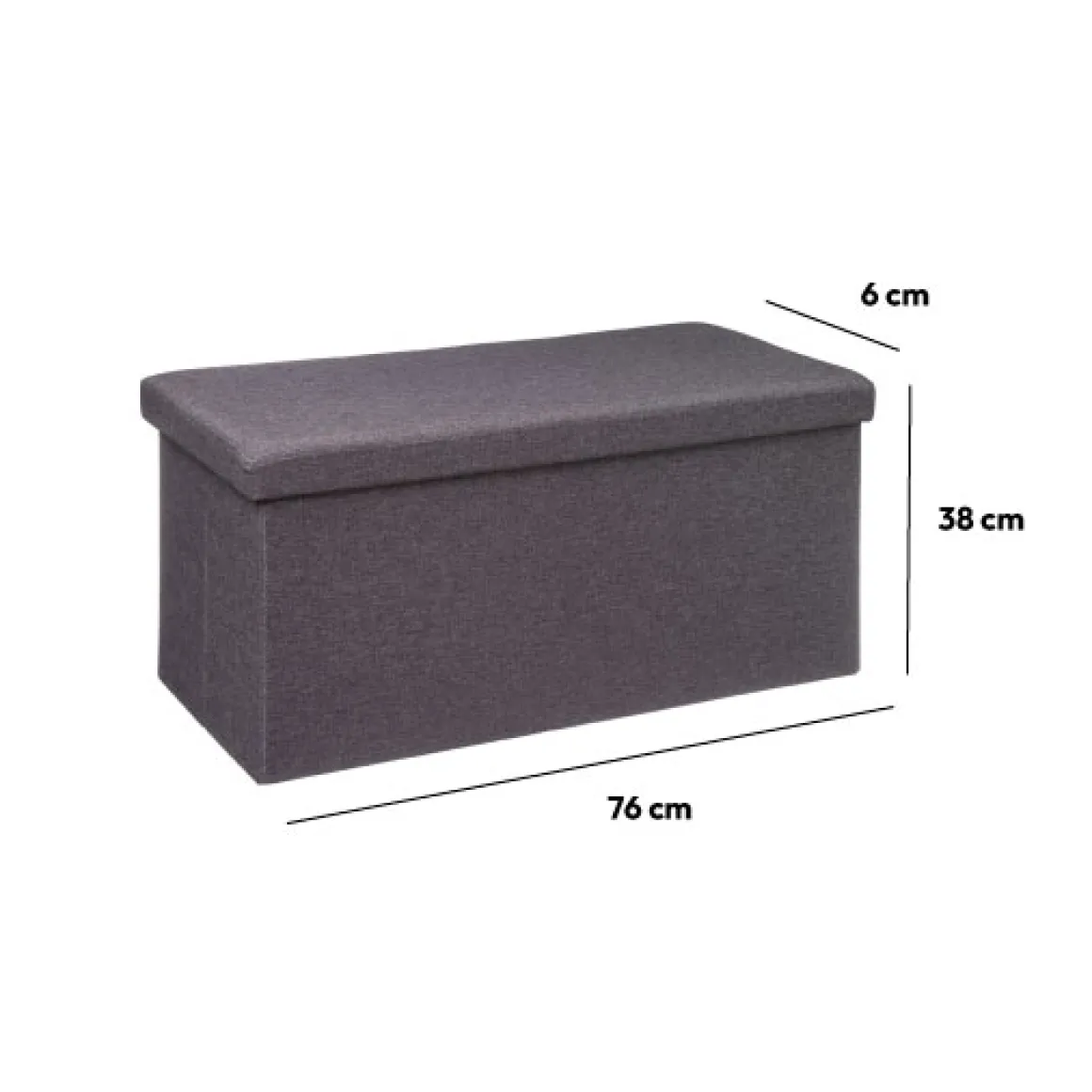 Pouf double pliant, Gris