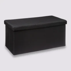 Pouf double pliant, Noir