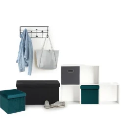 Pouf double pliant, Noir