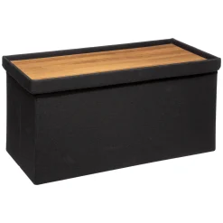 Pouf double pliant, Noir