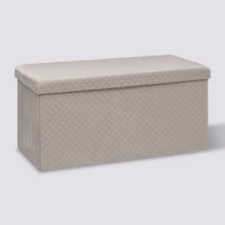 Pouf double pliant, Velour lin