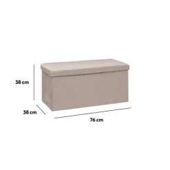 Pouf double pliant, Velour lin