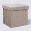 Pouf pliable 31x31 cm, Velour lin