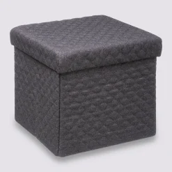Pouf pliable 31x31 cm,Gris anthracite