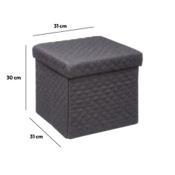 Pouf pliable 31x31 cm,Gris anthracite
