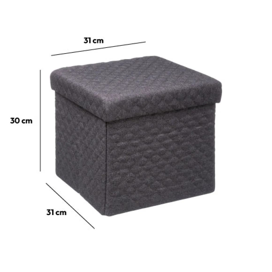Pouf pliable 31x31 cm,Gris anthracite