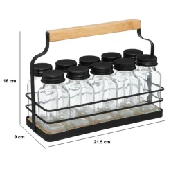 Présentoir à épices 10 pots, Bambou