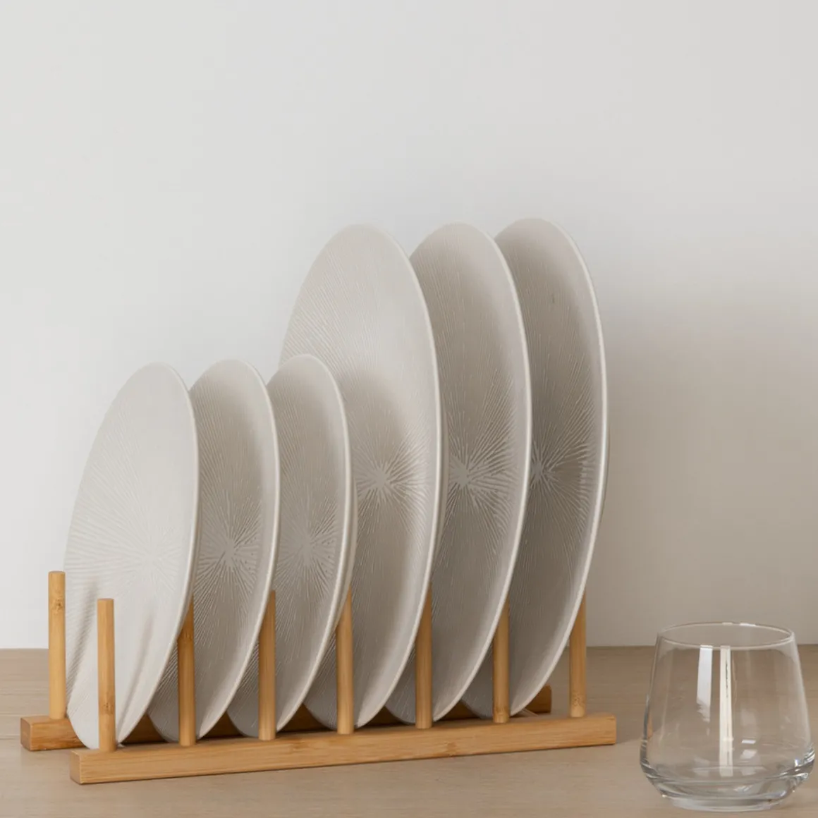 Rack 6 assiettes, Bambou