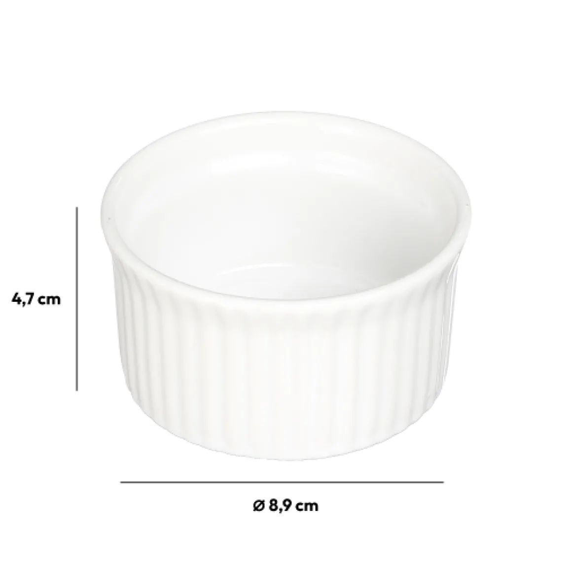 Ramequin céramique 9cm, Blanc
