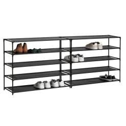 Range-chaussures 10 niveaux, Tissu noir