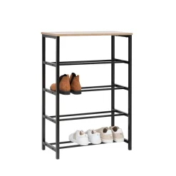 Range-chaussures console, Effet chêne naturel