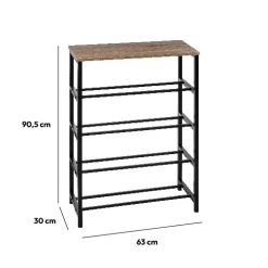 Range-chaussures console, Effet chêne naturel